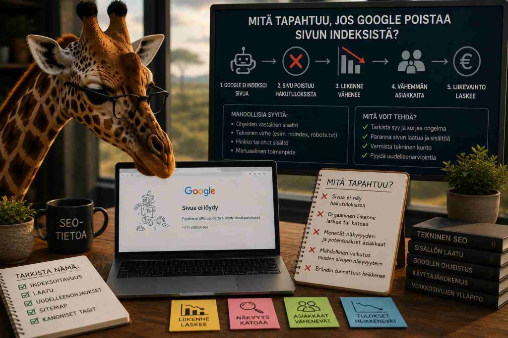 Google poistaa sivun indeksistä